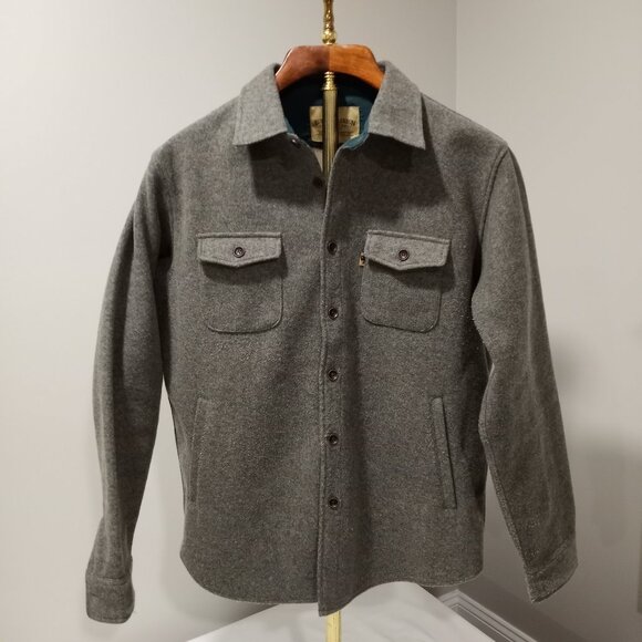 BUFFALO JACKSON TRADING CO WESLEY WOOL RIDING JACKET MOSS GREEN/GREY MENS SIZE L - Picture 1 of 7
